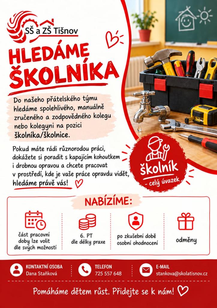 Nabídka pracovního místa školník
